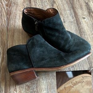 Sam Edelman black suede booties.